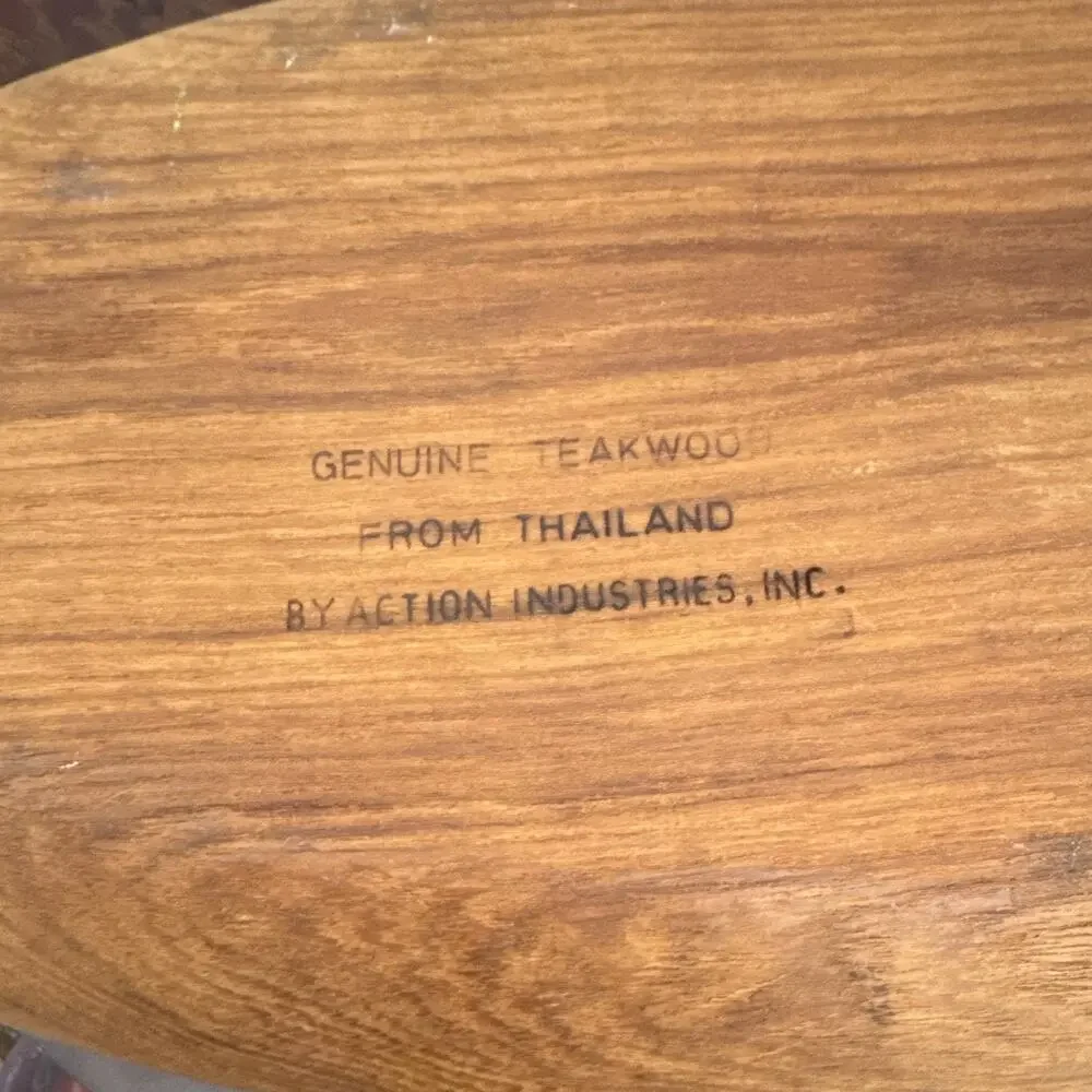 Vintage MCM Teak Serving Tray￼ by Action Industries.